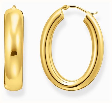 Thomas Sabo Gold-Plated Sterling Silver Chunky Hoop Earrings 34.2mm CR739-413-39