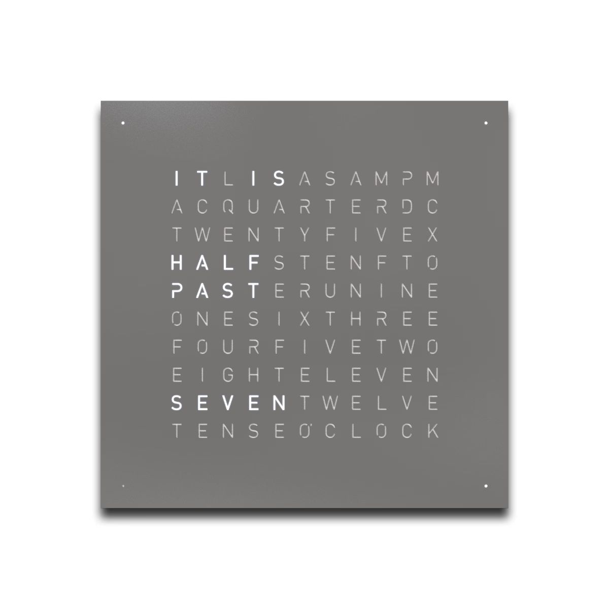 QLOCKTWO QT4ENGRPC-UK BLACK EARTH 45 STEEL SERIES GREY Watch