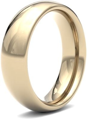 James Moore Wedding Rings | 18ct Yellow Gold | 6mm | Heavy | Traditional Court | AG_6GHC-18Y