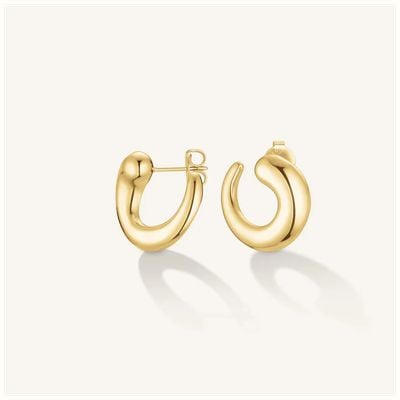 Rosefield Jewellery Dome Swirl Studs Gold Stainless Steel Earring JEDSG-J1216