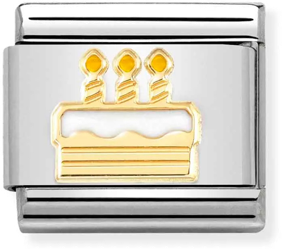 Nomination Classic Birthday Cake Enamel Charm 030272/71