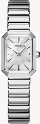 Herbelin Octogône Quartz (20.4mm) Mother-of-Pearl Dial / Stainless Steel Bracelet 17556B19