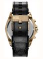 Diesel Stinger Black Leather Blue Dial Watch DZ4733 - alternate view 4