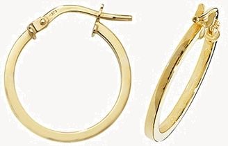 Treasure House 9k Yellow Gold Hoop Earrings 15 mm ER1007-15