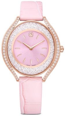 Swarovski Crystalline Aura Quartz (35mm) Pink Dial / Pink Leather Strap 5730150