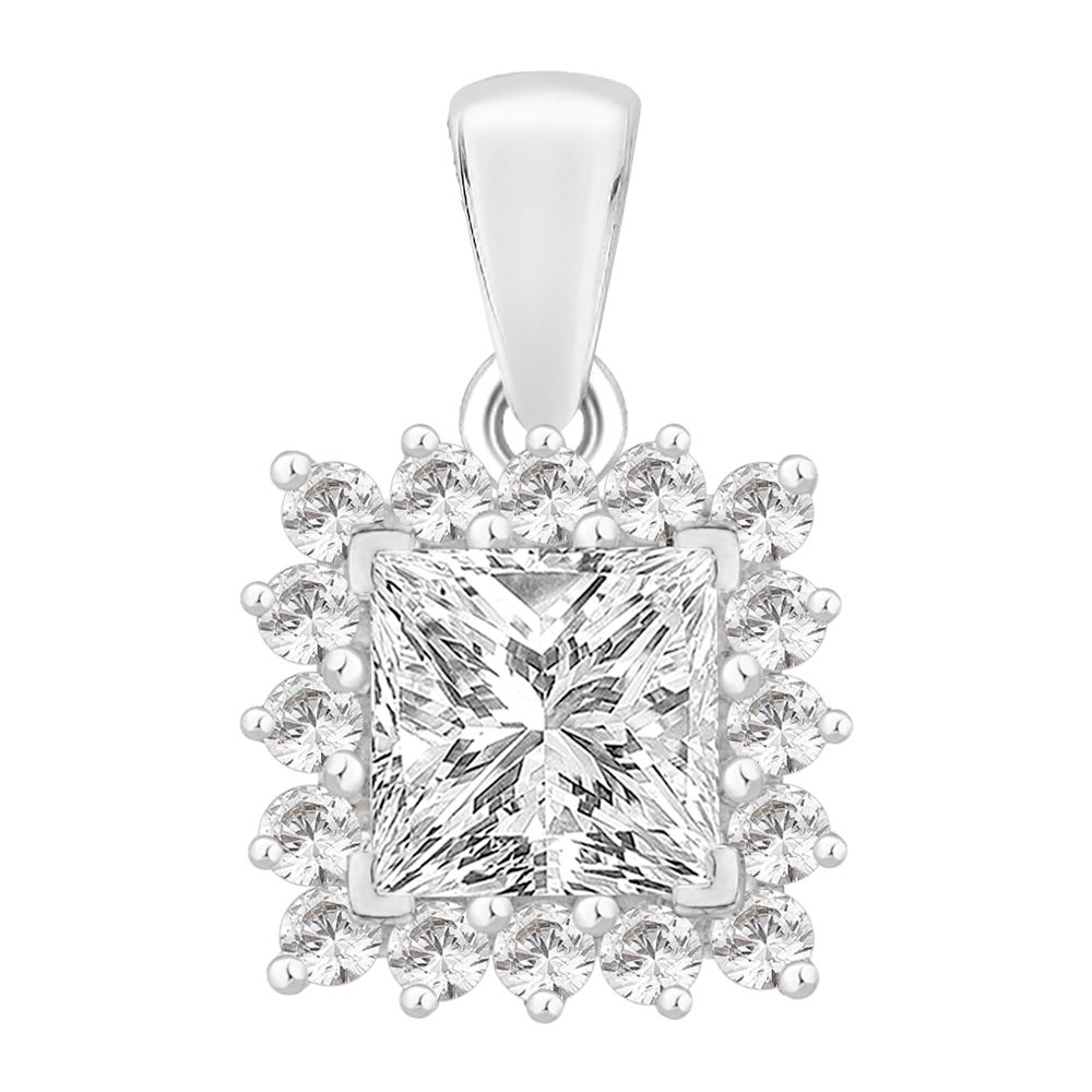 Perfection Crystals P5488-SK Princess Cut Pendant With Jewellery