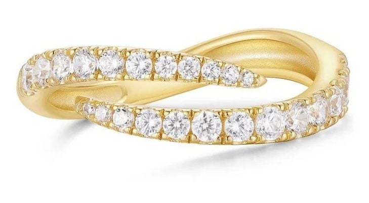 Ania Haie R079-01G Gold Spiral PavÃ© Adjustable Ring Jewellery