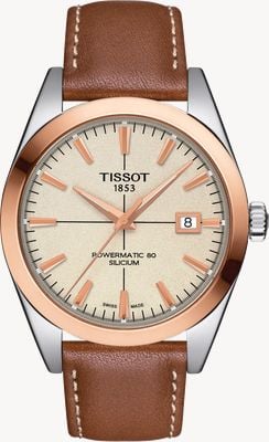 Tissot Gentleman Powermatic 80 Silicium Solid 18K Gold Bezel T9274074626100
