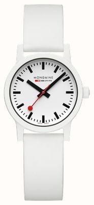 Mondaine Essence Quartz (32mm) White Dial / White Silicone Strap MS1.32110.RA