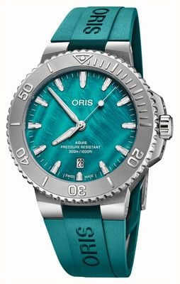 ORIS New York Harbor Limited Edition II (43.5mm) Aqua Green Dial / Rubber Strap & Steel Bracelet Set 01 733 7789 4187-SET