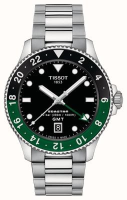 Tissot Seastar 1000 Quartz GMT (40mm) Black Dial / Stainless Steel Bracelet T1208521105100