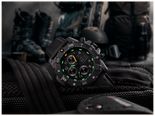 Luminox Master Carbon SEAL Auto Chrono 3880 Series (45mm) Black Dial / Black Technical Matrix Leather Strap Watch XS.3881 - alternate view 12