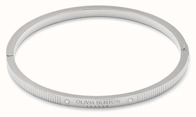 Olivia Burton Classic Linear Silver Crystal Bangle 24100013
