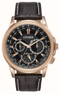 Citizen Men's Calendrier Rose Tone Eco-Drive Chronograph Watch BU2023-04E