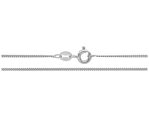 Treasure House G1039RH/18 Silver Fine Curb Lobster Clasp Jewellery