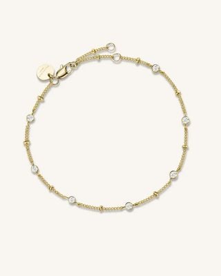 Rosefield Jewellery Gold Plated Bracelet Embellished With Crystals JBSCG-J262