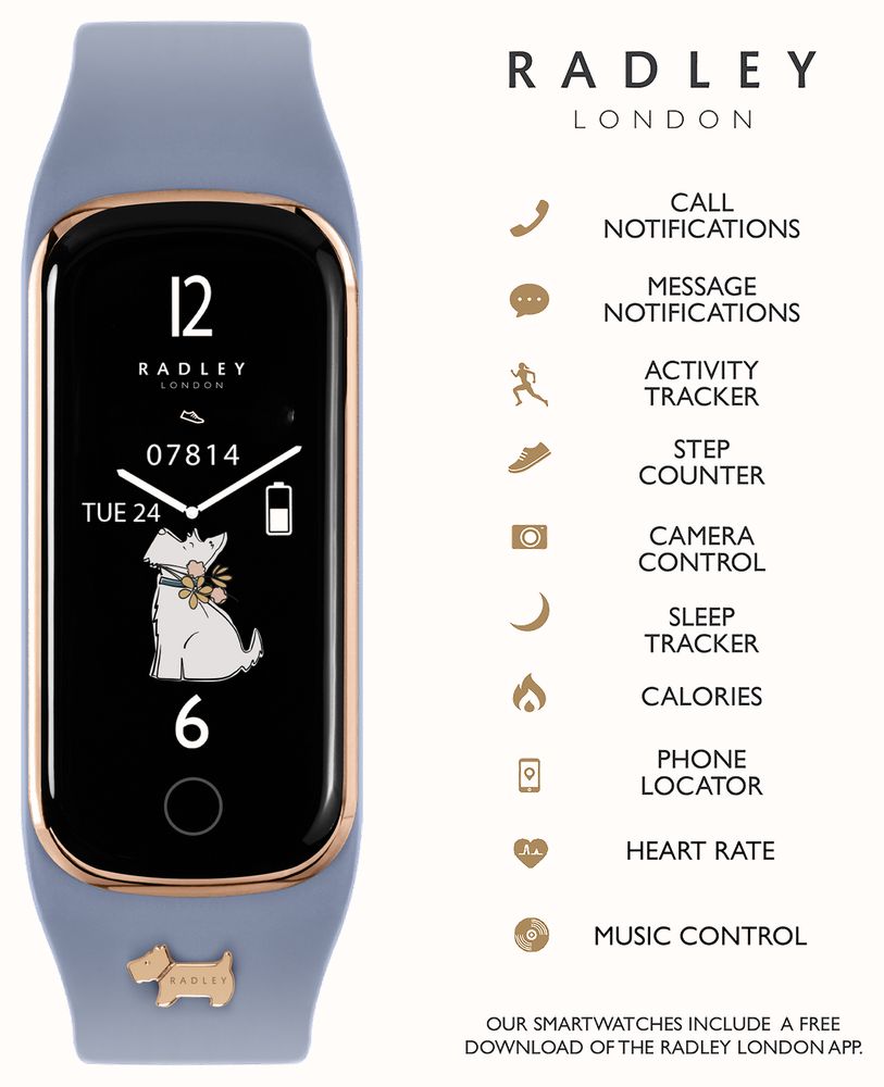 Radley Series 8 Smart Activity Tracker Vintage Blue And Praire Pink