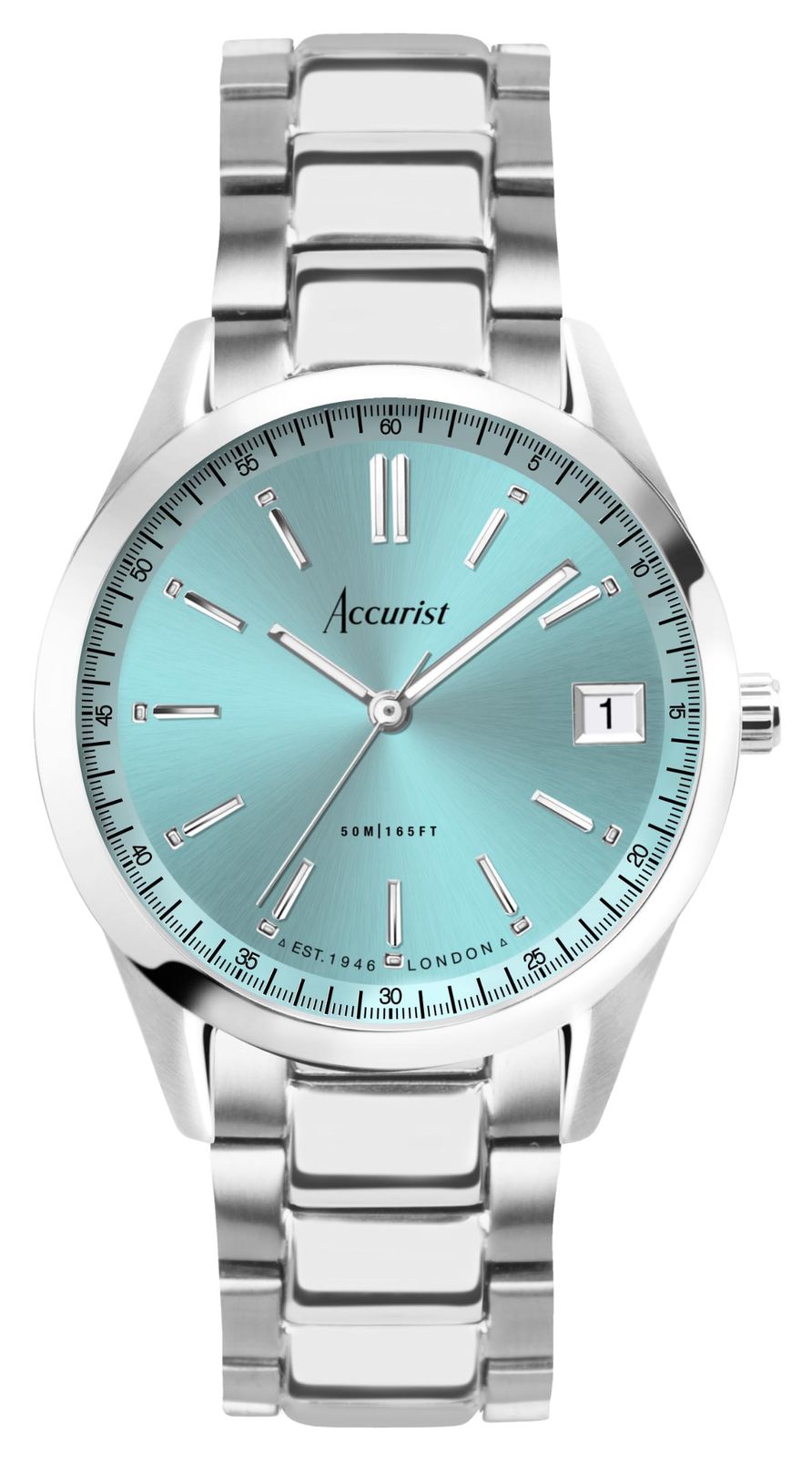 Accurist 74008 Everyday Quartz (36mm) Cambridge Blue Sunray Watch
