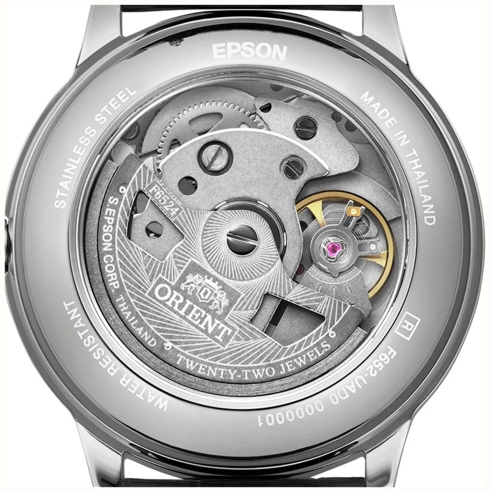 Orient Men's White Dial Automatic Black Leather Strap RA-BB0103S30B - alternate view 3