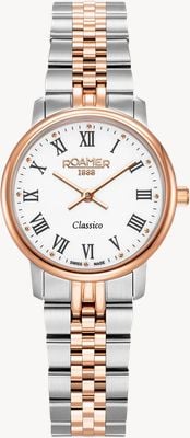 Roamer Classico Quartz (30mm) White Dial / Two-Tone Stainless Steel Bracelet 971857 49 25 50
