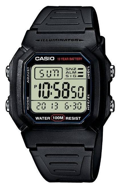 Casio W-800H-1AVES Sports Gear Alarm Chronograph Digital Watch