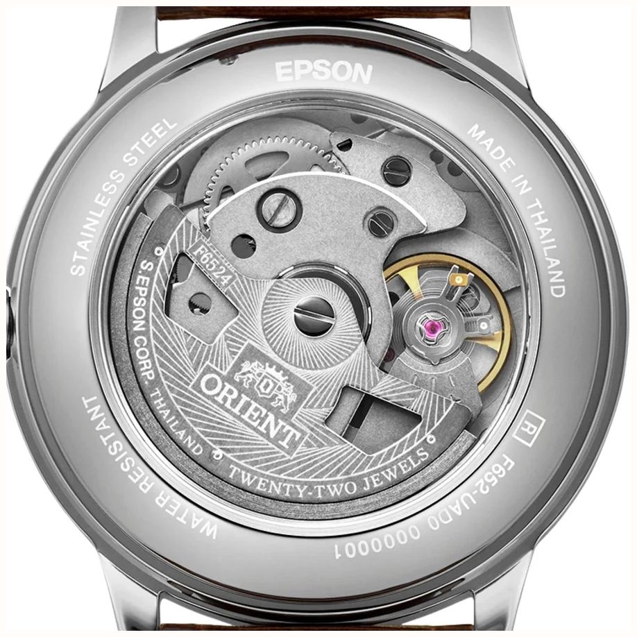 Orient Bambino 36mm Automatic Watch – Ivory Dial & Brown Leather Strap RA-BB0104Y30B - alternate view 5