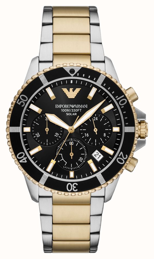 Emporio Armani Men's Solar Chronograph (43mm) Black Dial Two