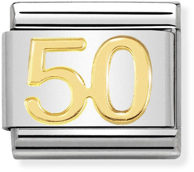 Nomination Classic 50 18ct Gold & Steel Charm 030109/42