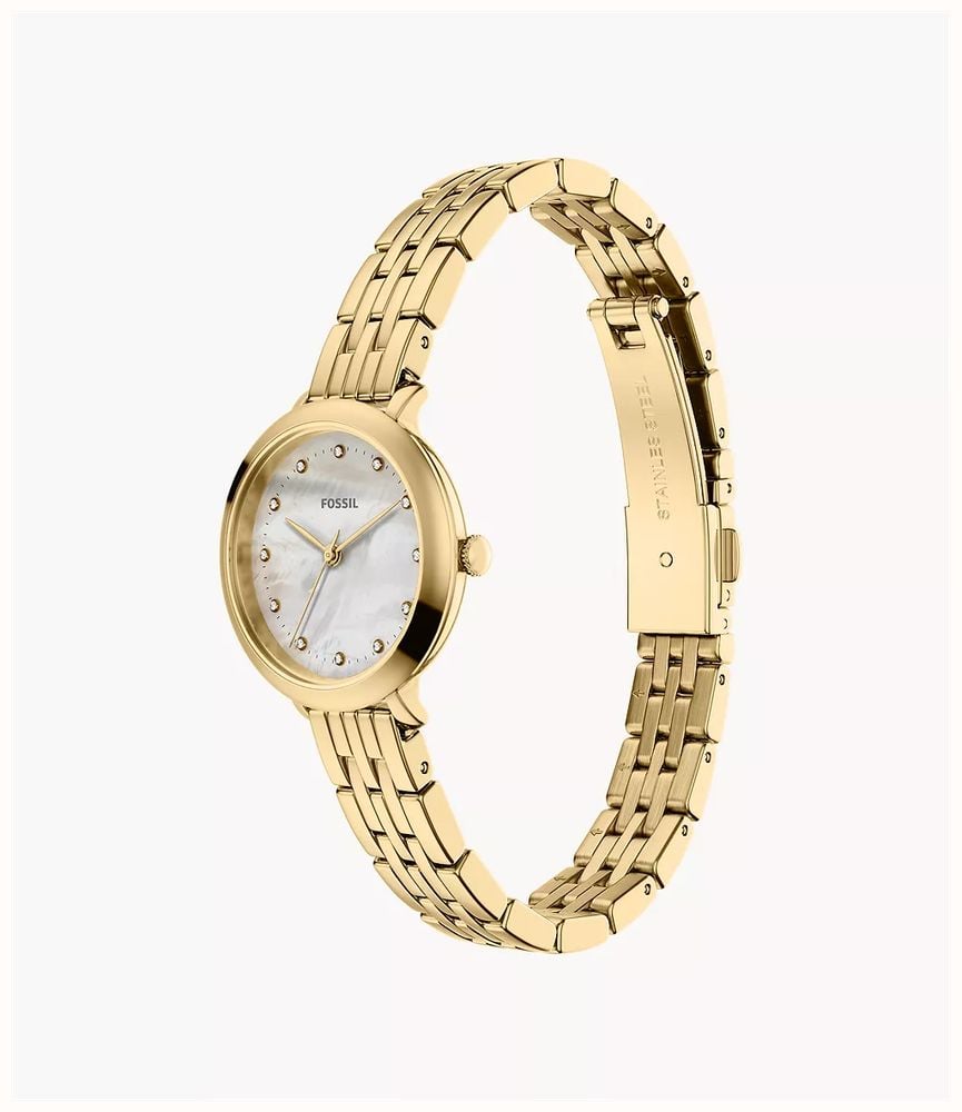 Fossil Heidi 26 mm Three-Hand Gold-Tone Stainless Steel Fossil Watch ES5501 - alternate view 3