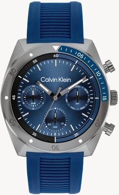 Calvin Klein Men's CK Flex (45mm) Blue Dial / Blue Silicone Strap 25200468