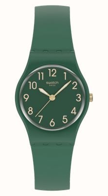 Swatch NOTES OF PECAN (25mm) Green Dial / Green Bio-Sourced Material Strap LG130