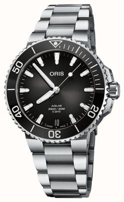 ORIS Aquis Date Calibre 400 Automatic (41.5mm) Black Dial / Stainless Steel Bracelet 01 400 7769 4154-07 8 22 09PEB