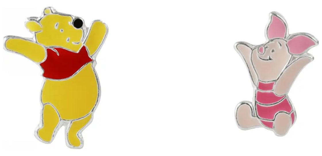 Disney E908018SL.PH Silver Winnie The Pooh Stud Earrings Jewellery