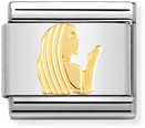 Nomination Classic Virgo 18ct Gold & Steel Charm 030104/06