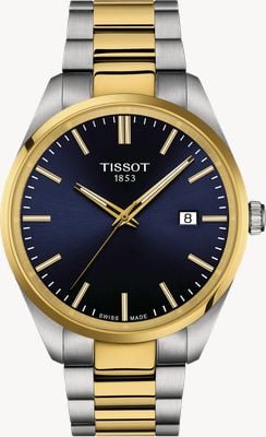Tissot Men's PR 100 (40mm) Blue Dial / Two-Tone Stainless Steel Bracelet T1504102204100