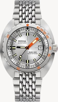 DOXA SUB 300 Searambler (42.5mm) Silver Sunray Dial / Stainless Steel Rice-Grain Bracelet 821.10.021.10