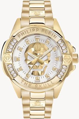 Philipp Plein THE $KULL GENDERLESS HIGH-CONIC / Silver Dial Gold PVD Steel PWNAA0722
