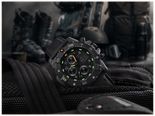 Luminox Master Carbon SEAL Auto Chrono 3880 Series (45mm) Black Dial / Black Technical Matrix Leather Strap Watch XS.3881 - alternate view 11