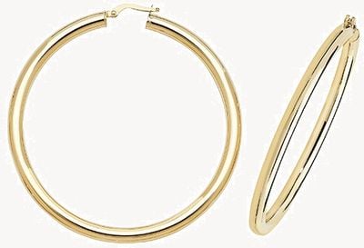 Treasure House 9k Yellow Gold Hoop Earrings 50 mm ER1004-50