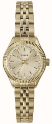 Timex Legacy Mini (25mm) Gold Dial / Gold PVD Stainless Steel Bracelet TW2W91000
