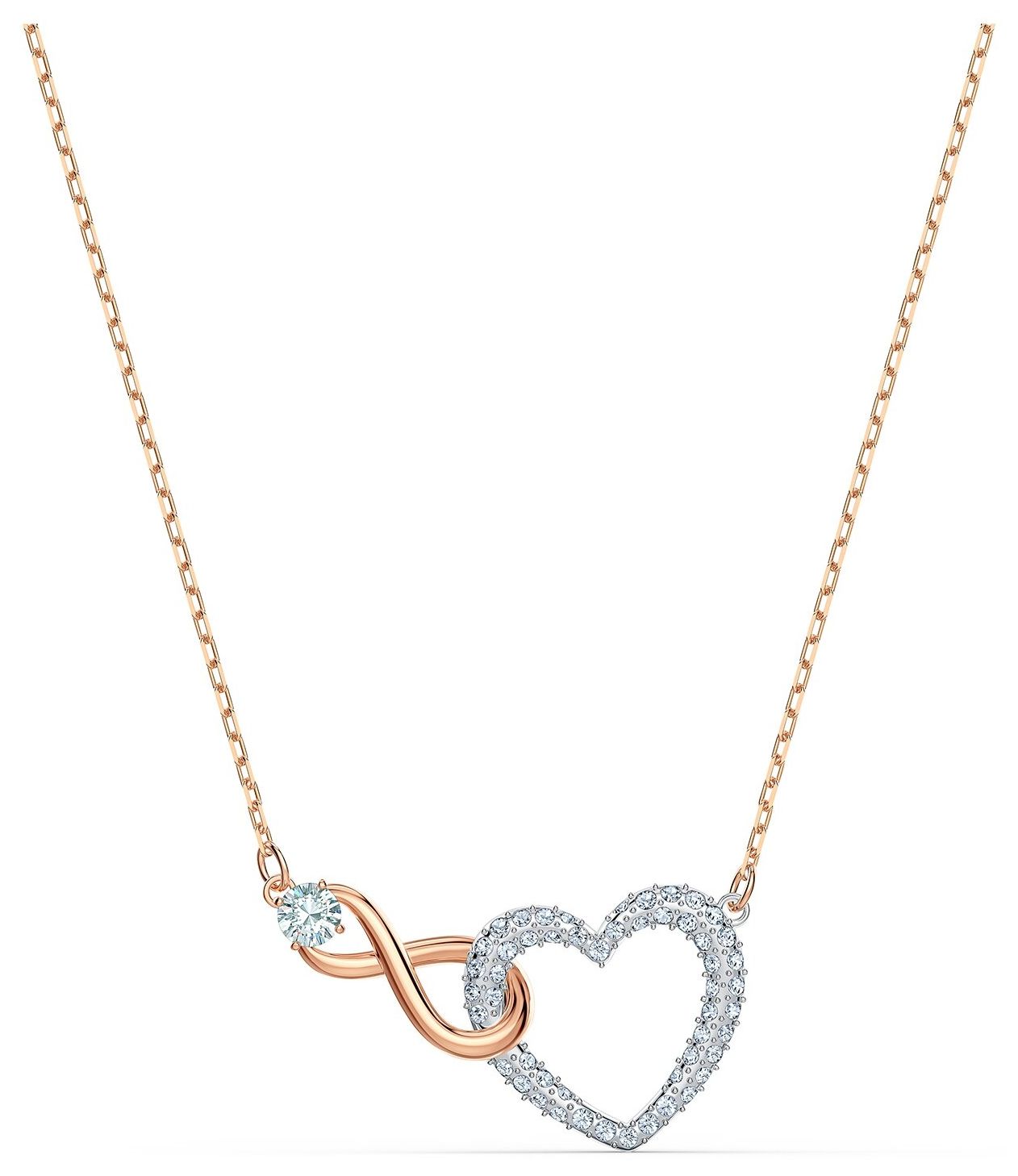 Swarovski 5518865 Infinity Heart Necklace | White | Mixed Jewellery