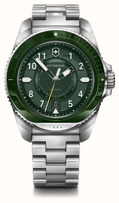 Victorinox Journey 1884 Automatic (43mm) Green Dial / Stainless Steel 242015