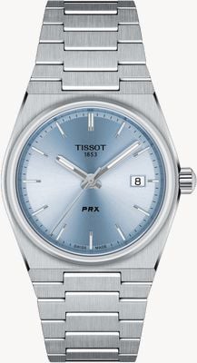 Tissot PRX Quartz (35mm) Ice Blue Sunray Dial / Stainless Steel Bracelet T1372101135100
