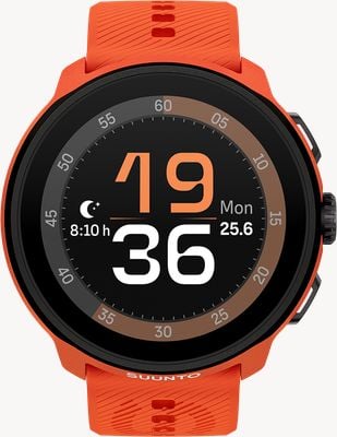 Suunto RUN Lightweight AMOLED Running Watch (46mm) Coral Orange - Silicone SS051275000