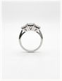 Round Brilliant Natural Diamond 18ct White Gold Trilogy Ring JM2793 - alternate view 3
