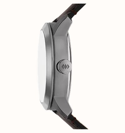 Fossil Townsman Big Tic 42 mm Gunmetal Brown Leather FS6191 - alternate view 5