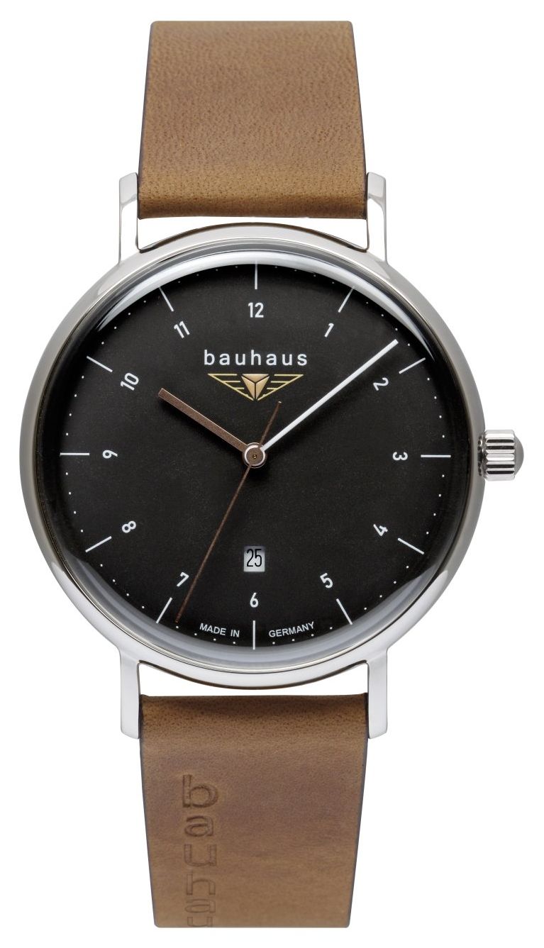 Bauhaus 21422 Classic Quartz (41mm) Anthracite Dial / Brown Watch