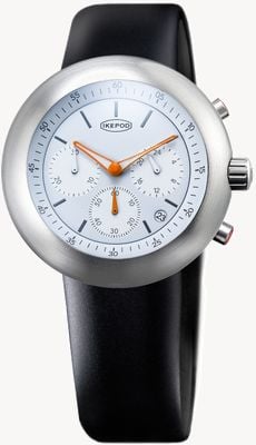 IKEPOD CHRONOPOD White Horse 013 (44mm) White Dial / Black Silicone Strap C013-SI-LB