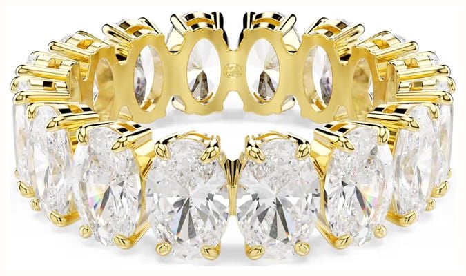 Swarovski Matrix ring Oval cut, White, 18K gold finish 5707188
