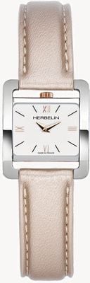 Herbelin V Avenue | White Dial | Pale Pink Leather Strap 17037TR21NA